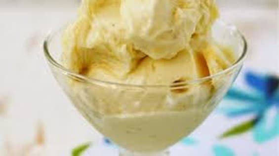 Pineapple nice cream in a bowl