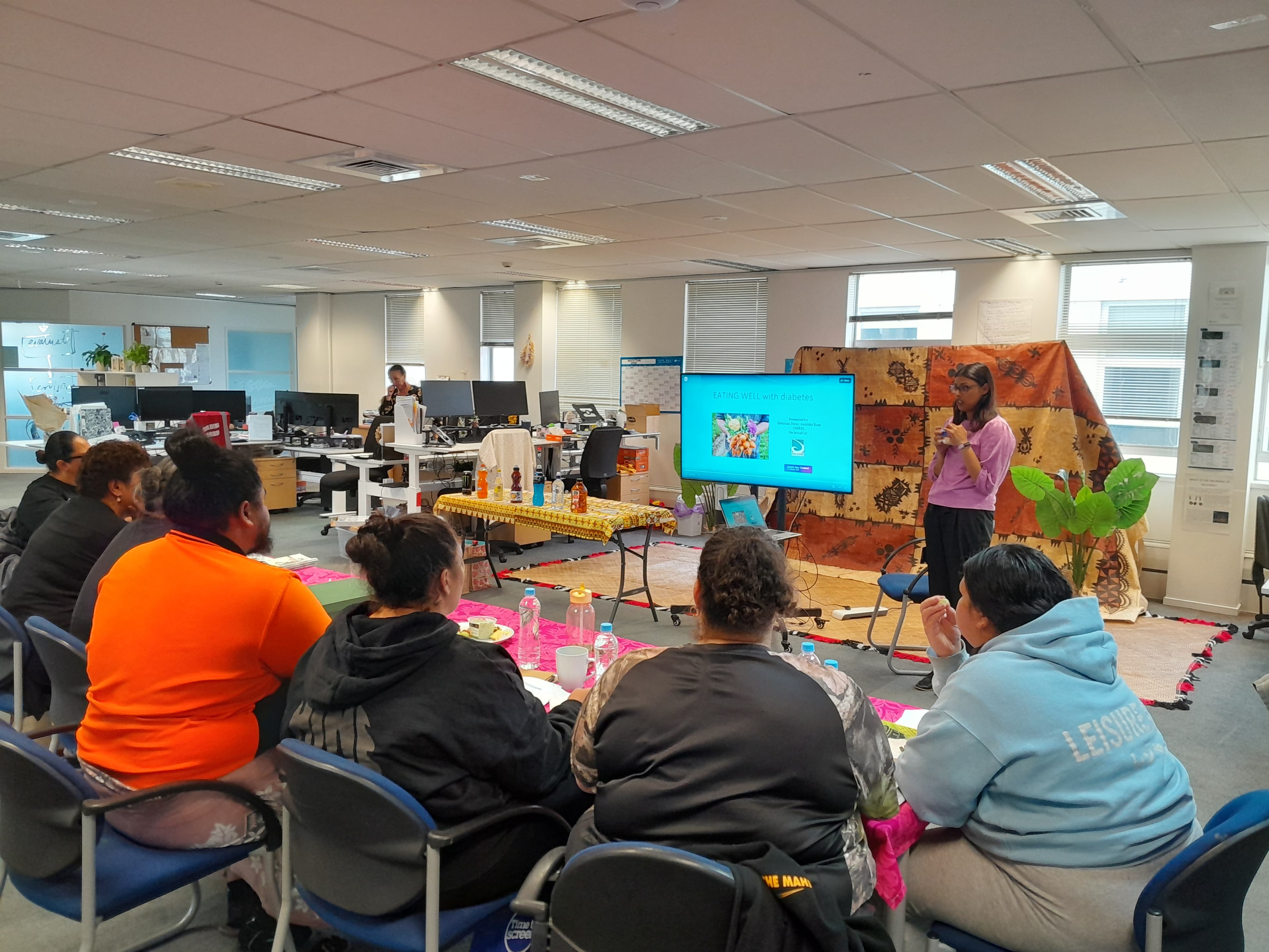 A Healthy Living with Diabetes group session in progress