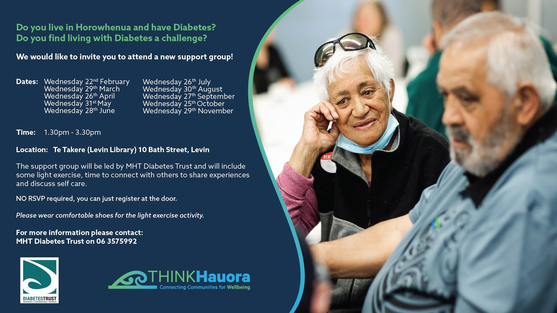 Support group members at Te Takere, Levin